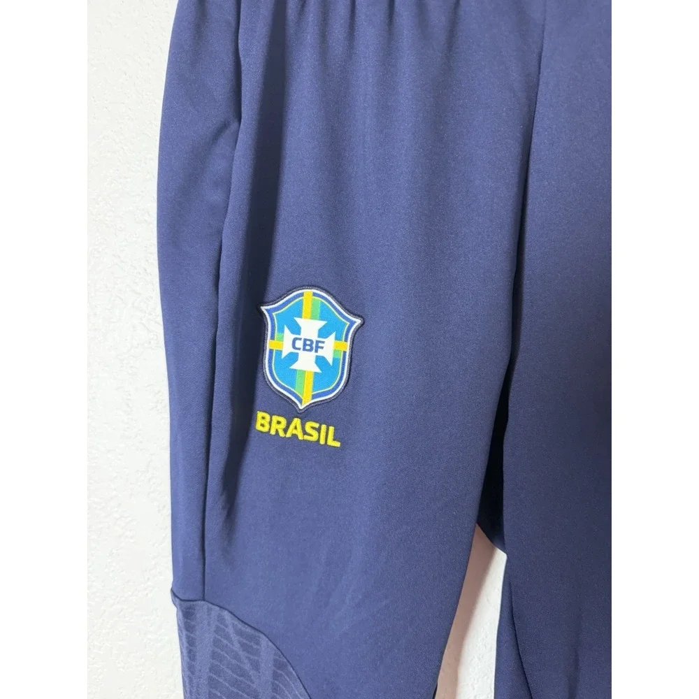 Nike Brazil CBF Dri-FIT Slim Fit Soccer Track Pants Navy Men's Small S